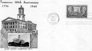 941 3c Tennessee Statehood,  Crosby Thermo Cachet [q469029]