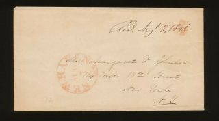 A26 - Haven Ct 1846 Paid 5 Stampless Cover
