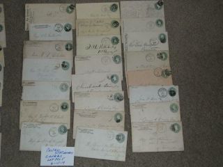 Us 25 Early Postal Stationary Covers,  Some Fancy Cancels,  Lot Psl5
