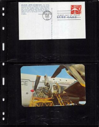 C60 7c Red Jet,  Maxi - Card Cachet.  Dover Air Force Base [d539412]