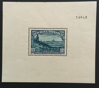 Spain Stamps 1938.  Edifil 758.  Mnh.  Cat 65 Euros