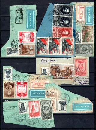 Russia Soviet Union Selection Of Stamps On Cover Pieces