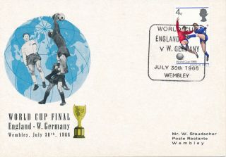 Gb 1966 World Cup 4d On World Cup Final 30th July Card
