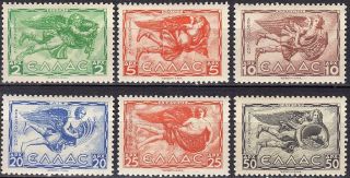 Greece - 1942 Winds Issue Complete Set Mnh