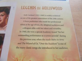 Scott 4077 Legends of Hollywood Judy Garland / 2005 USPS Stamp Sheet 2