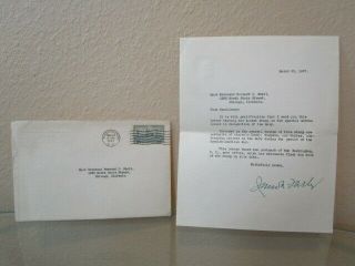 1937 Us Navy 4 Cent Stamp Postmaster General James Farley Signed