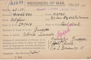1941 Tanzania Trindad To India Pow Prisoner Of War Cover Postcard Rare