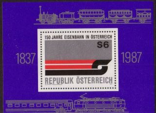 Rail/trains Thematic Stamps - Austria Ms,  6s,  Muh,  150 Years Rail In Austria