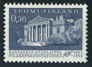 Finland 420,  Mnh.  Michel 577.  Representative Assembly Of Finland,  100,  1963.  Building