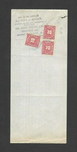 U.  S.  1927 Promissory Note,  Union Central Life Insurance Co. ,  Ohio,  W/ 3 Revenues