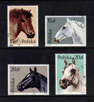 Poland 1989 Horses Short Set Of 4 Values