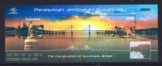 Indonesia 2009 Inauguration Of The Suramadu Bridge - Mnh Mini Sheet - (272)