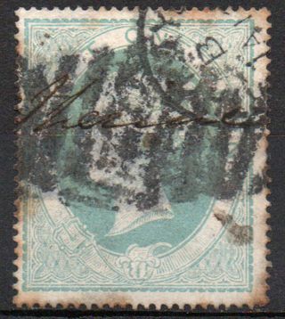 Gb,  1d Blue/green " Receipt Stamp " Fiscal/revenue Stamp,  Cancelled With Postmark.