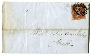 (899) Good Sg8 Qv 1d Red Brown On 1848 Cover