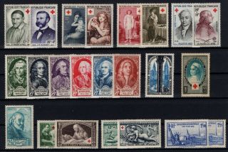 P000086/ France Stamps – 1939 / 1959 Mnh Selection 195 E