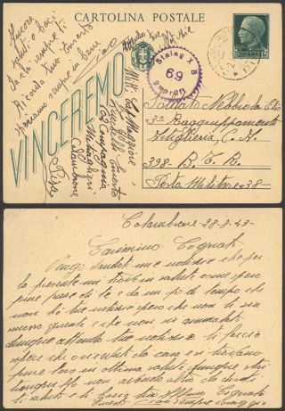 Italy Wwii 1943 - Pow Postal Stationery To Stalag X B - Censor 35248/2