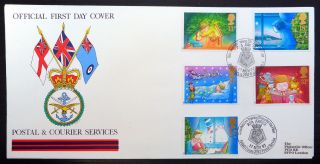 Gb 1987 Xmas Postal/courier Services Fdc With Special Handstamp See Below Nb738