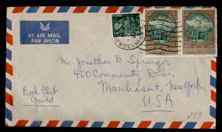 Dr Who India Cancel Air Mail To Usa Ashoka Hotel Advertising On Back D10821