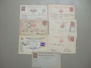 Seven Different Old Italy Postal Stationery