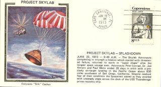 Project Skylab Splashdown,  Conrad,  Kerwin,  Weitz 5/25/1973,  Colorano Silk Cover