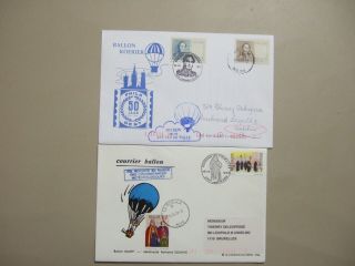 Two Balloon Courier Belgium Covers