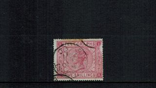 Gb Qv 1876 Victoria 5/ - Rose Telegraph Stamp Sg T13 Plate 1 Fenchurch St Cds