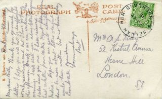 1915 - Great Britain - Postcard To London With " Seaham Hbr " Single - Ring Cancel.