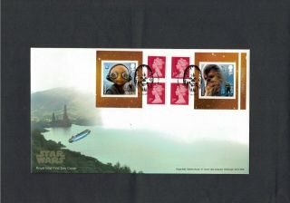 Star Wars 2017: Gb Aliens Stamp Book Booklet Fde 12.  10.  17 - Chewbacca