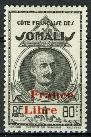 French Somalia 1942,  80c France Libre,  Yv 219 Mnh