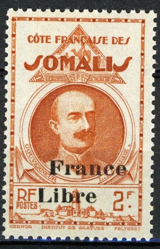 French Somalia 1942,  2fr France Libre,  Yv 226 Mnh