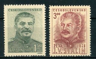 Czechoslovakia Old Stamps 1949 - The 70th Anniv.  Of The Birth Of Josef Stalin