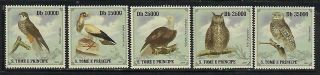 M178 Nh 2009 St.  Thomas Comp.  Set Of 5 Diff.  Birds Of Prey Owl Eagle Condor