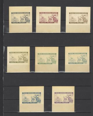 ,  1943 Participation In The War 10 Nominal In Different Colour Thick Paper