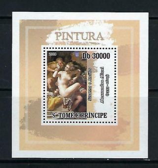 A566 Nh 2009 St.  Thomas Deluxe Souvenir Sheet Museum Art Paintings Of Nudes