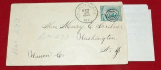 Golden Ridge Maine 1888 Cover & Letter To Washington Jersey