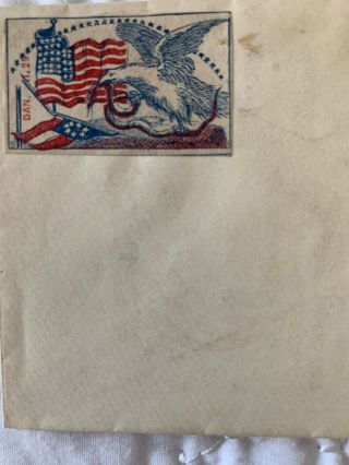 Civil War: Patriotic Cover,  First National Flag American Eagle Snake