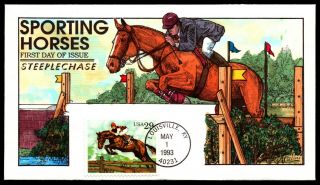 Scott 2756 29 Cents Sport Horses Collins Hand Painted Fdc