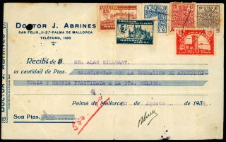I947 Spain Civil War.  Mallorca 1938.  Revenues & Local Stamps.