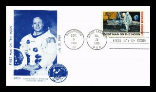 Dr Jim Stamps Us Neil Armstrong First Man On Moon Air Mail Fdc Cover C76