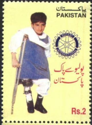 Stamp World Without Polio Rotary International 2000 From Pakistan Avdpz