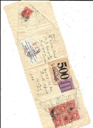Netherlands Postage Due Customs Cover To Us
