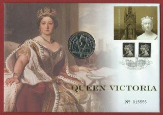 Gb Fd " £5 Coin " Cover.  Q Victoria.  Pmk.  Osborne Hse. ,  Iow 20/6/01.  Ref Cc148