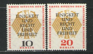 Germany - Deutsches Bundespost Berlin 1957 Sc 9n158 - 159 Mh F - 3rd Bundesrat