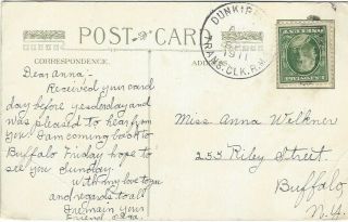 Rpo Railroad Post Office 1911 Dunkirk York Transfer Clerk Rms