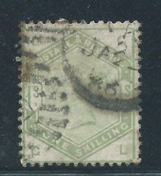 Queen Victoria Stamp Sg196 One Shilling Dull Green R3857j