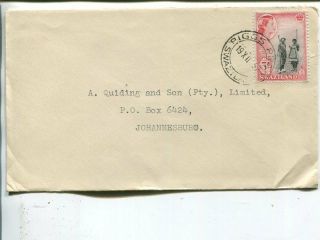 Swaziland Cover To South Africa Piggs Peak 1957