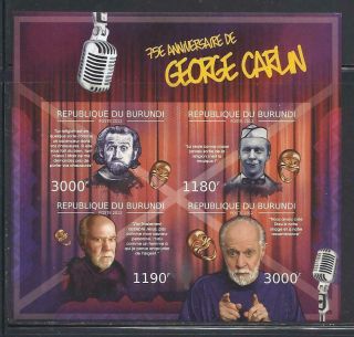 D1417 Nh 2012 Sheet Of 4 Imperf Actor Comedian George Carlin Souvenir Sheet