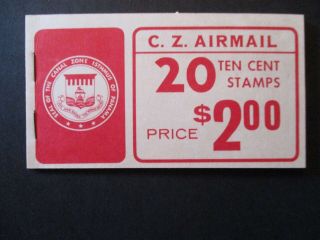 1970 Canal Zone Us S C48a Booklet 10c Of 5 Panes/4v Each Stamps With Panels M