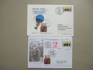 Two Belgium Balloon Courier Covers