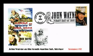Dr Jim Stamps Us John Wayne Hollywood Legend Sands Of Iwo Jima First Day Cover